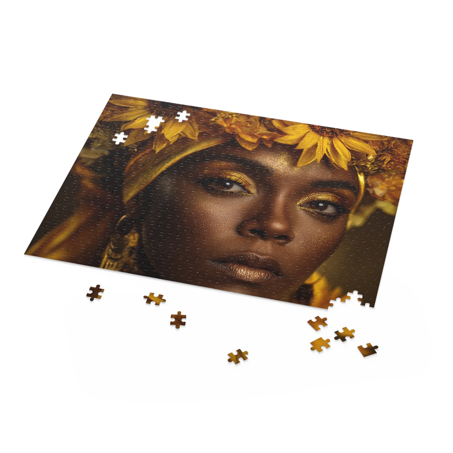 Goddess Oshun Sunflower Puzzle — 120/252/500-Piece Jigsaw
