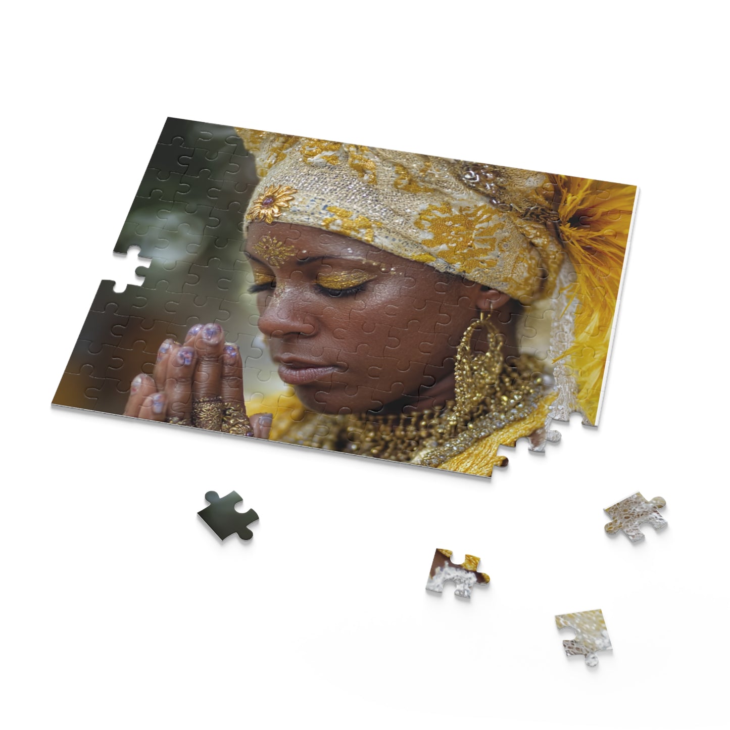 Oshun Mindful Meditation Puzzle - 120, 252, 500-Piece, Mindfulness Decor, Relaxation Gift, Spiritual Art, Unique Artwork