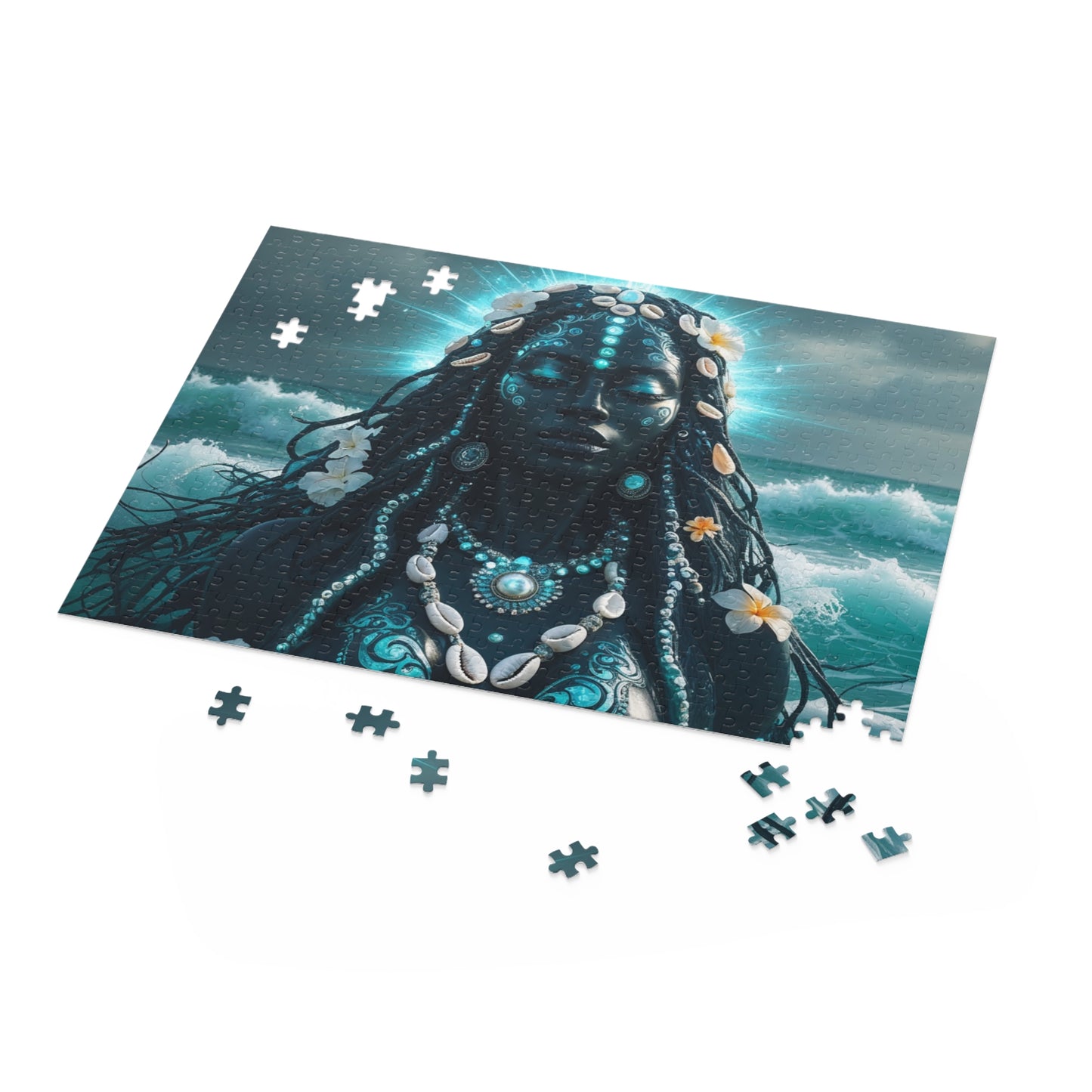 Ocean Goddess Jigsaw Puzzle — Sea Spirit Art Puzzle (120/252/500 pcs)