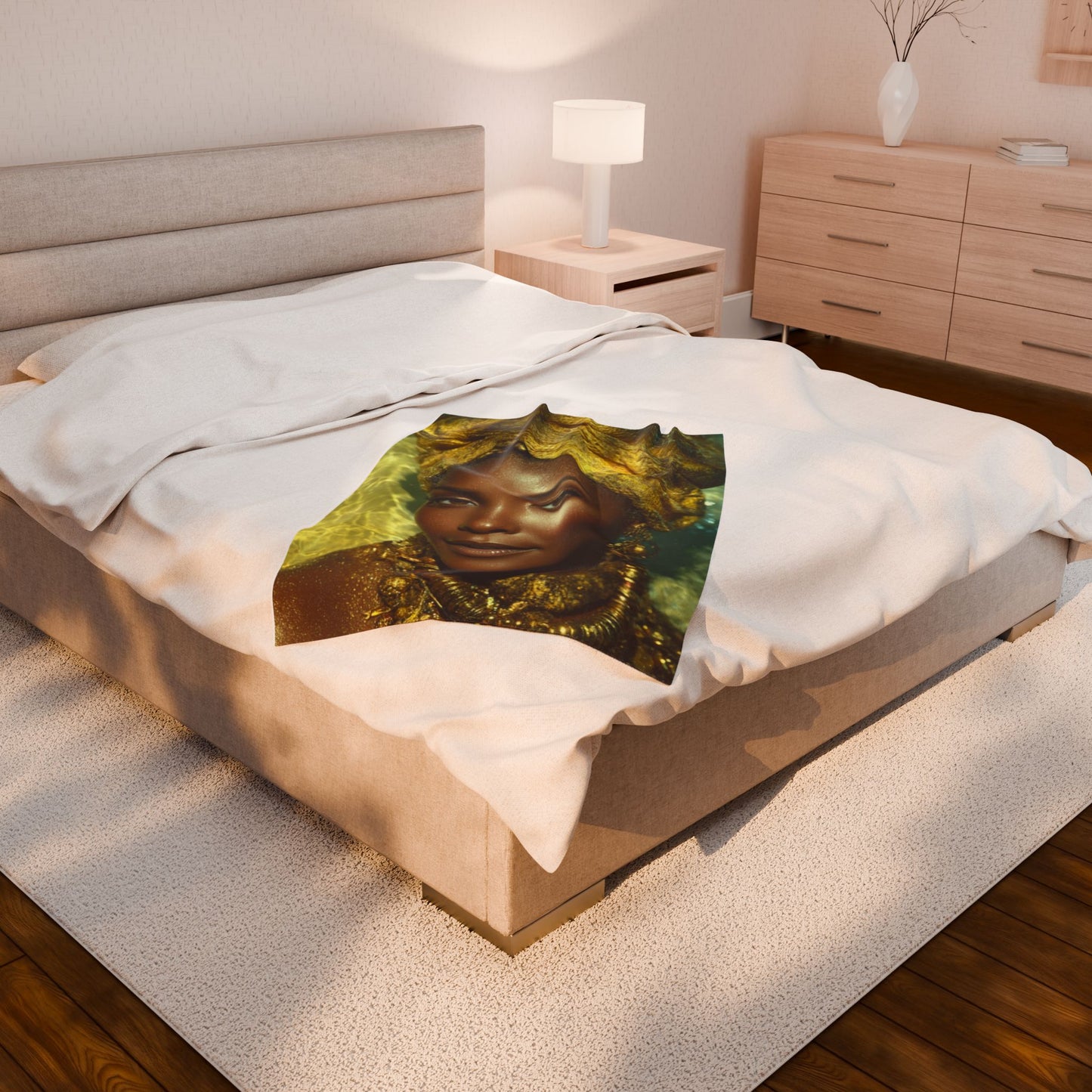 Goddess Oshun Velveteen Plush Blanket