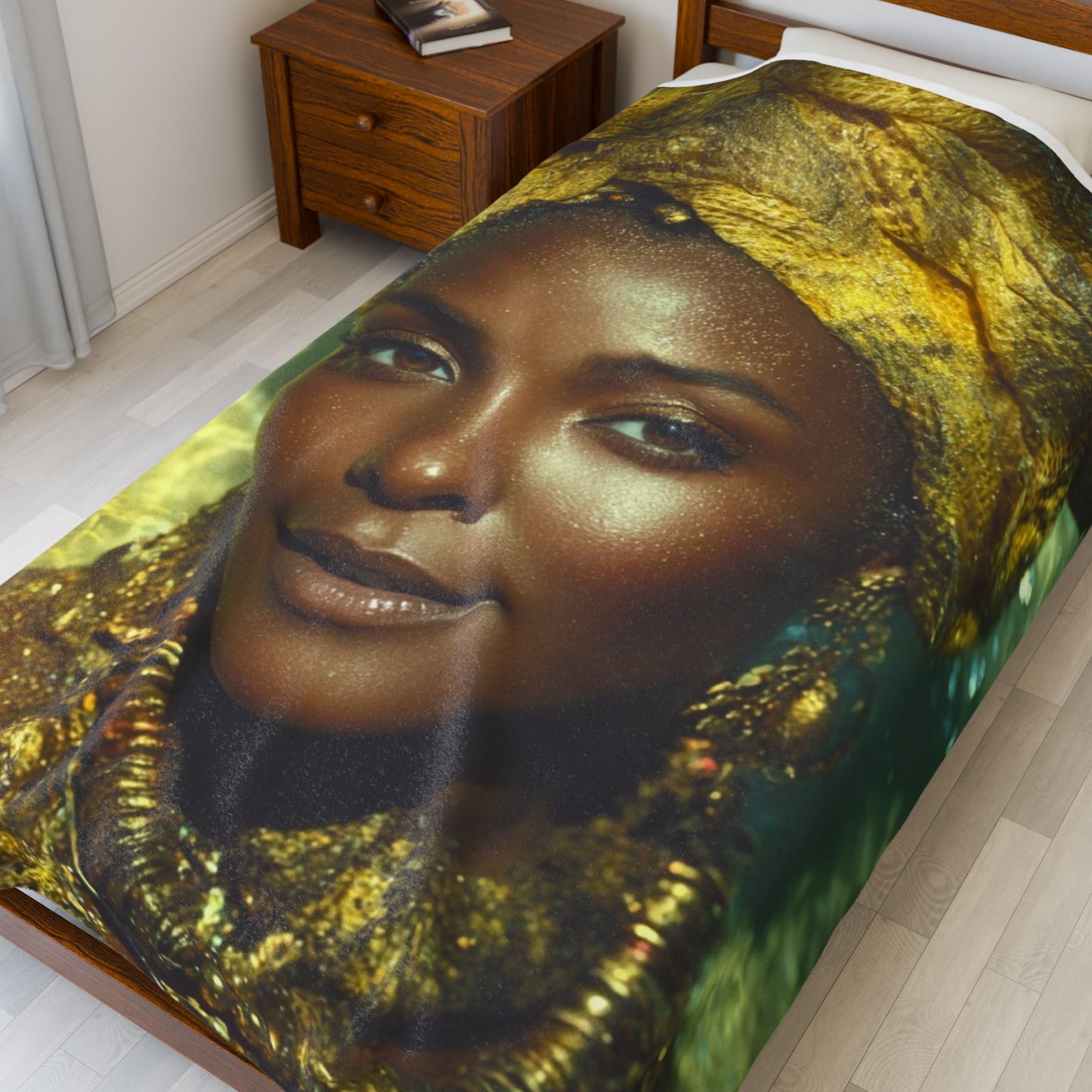 Goddess Oshun Velveteen Plush Blanket