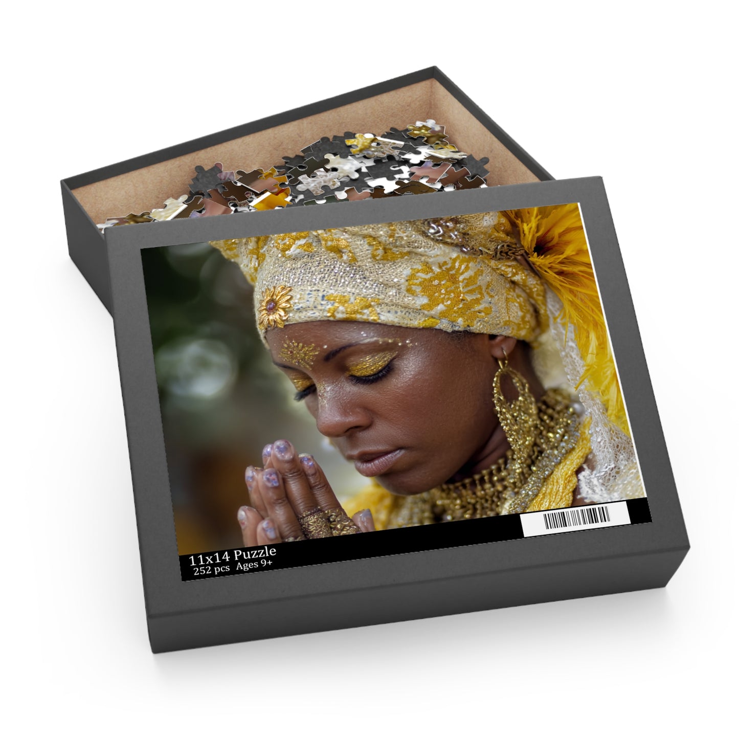 Oshun Mindful Meditation Puzzle - 120, 252, 500-Piece, Mindfulness Decor, Relaxation Gift, Spiritual Art, Unique Artwork