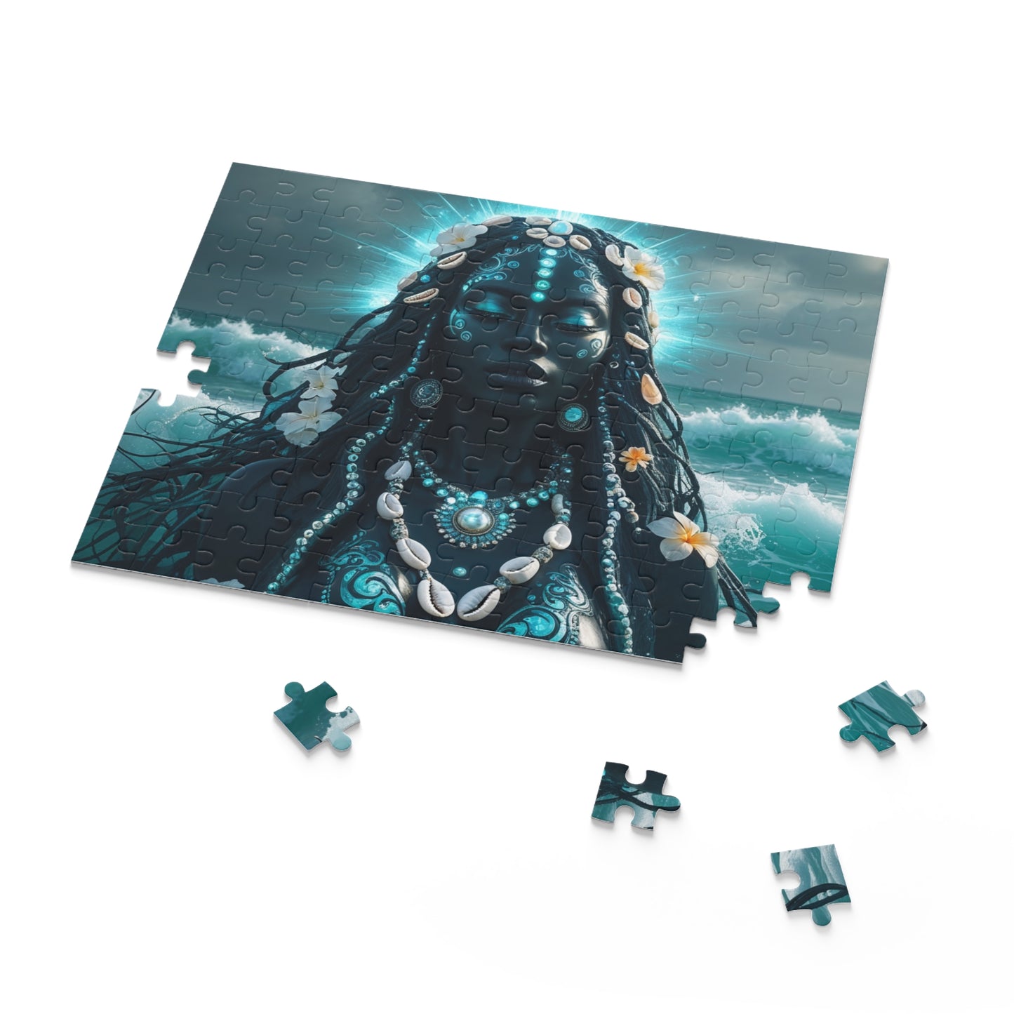 Ocean Goddess Jigsaw Puzzle — Sea Spirit Art Puzzle (120/252/500 pcs)