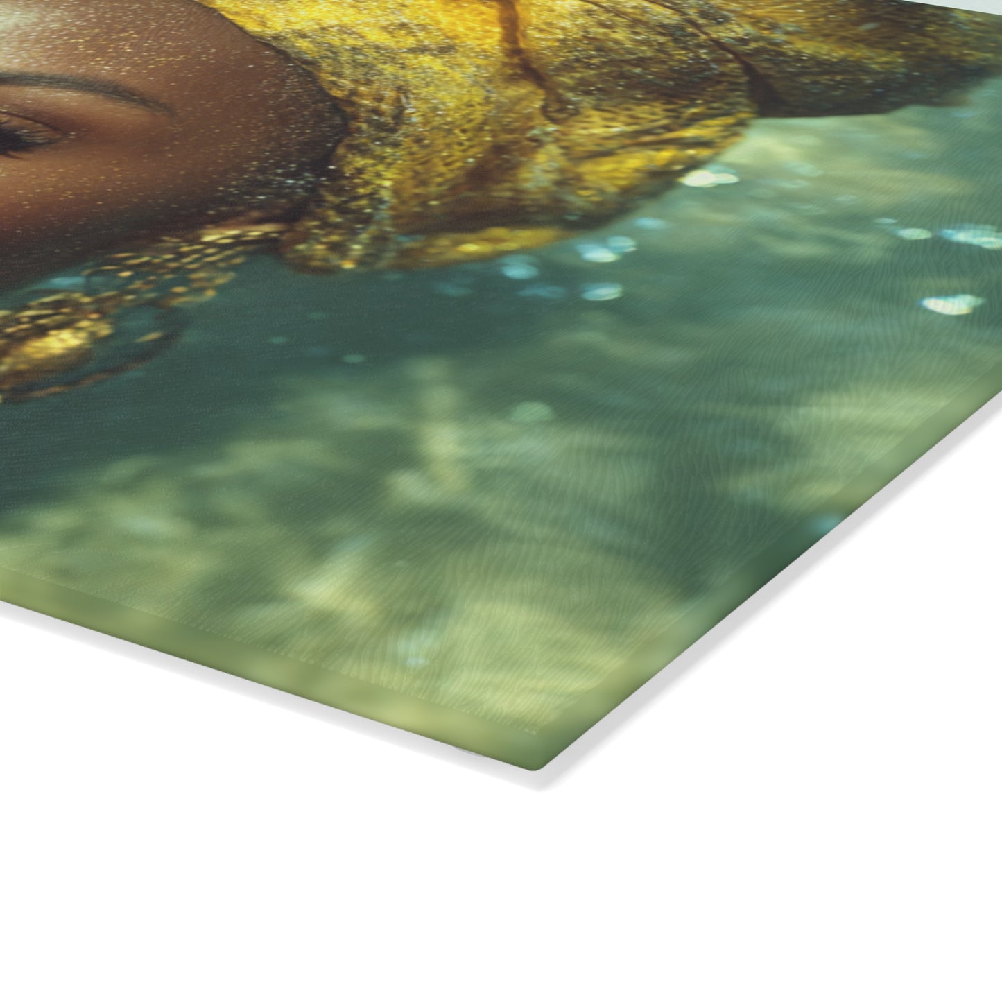 Oshun African Goddess Vibrant Glass Cutting Board