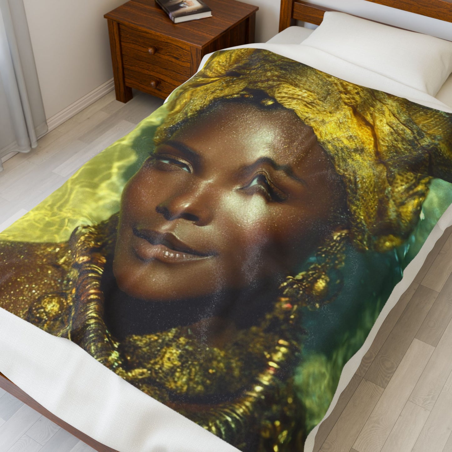 Goddess Oshun Velveteen Plush Blanket