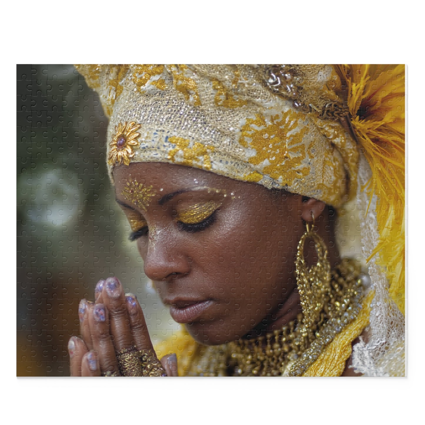 Oshun Mindful Meditation Puzzle - 120, 252, 500-Piece, Mindfulness Decor, Relaxation Gift, Spiritual Art, Unique Artwork