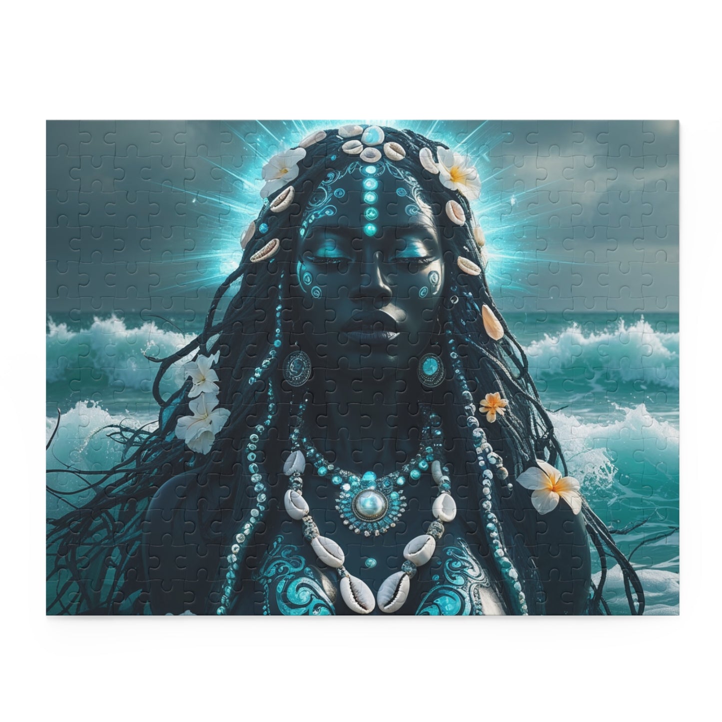Ocean Goddess Jigsaw Puzzle — Sea Spirit Art Puzzle (120/252/500 pcs)