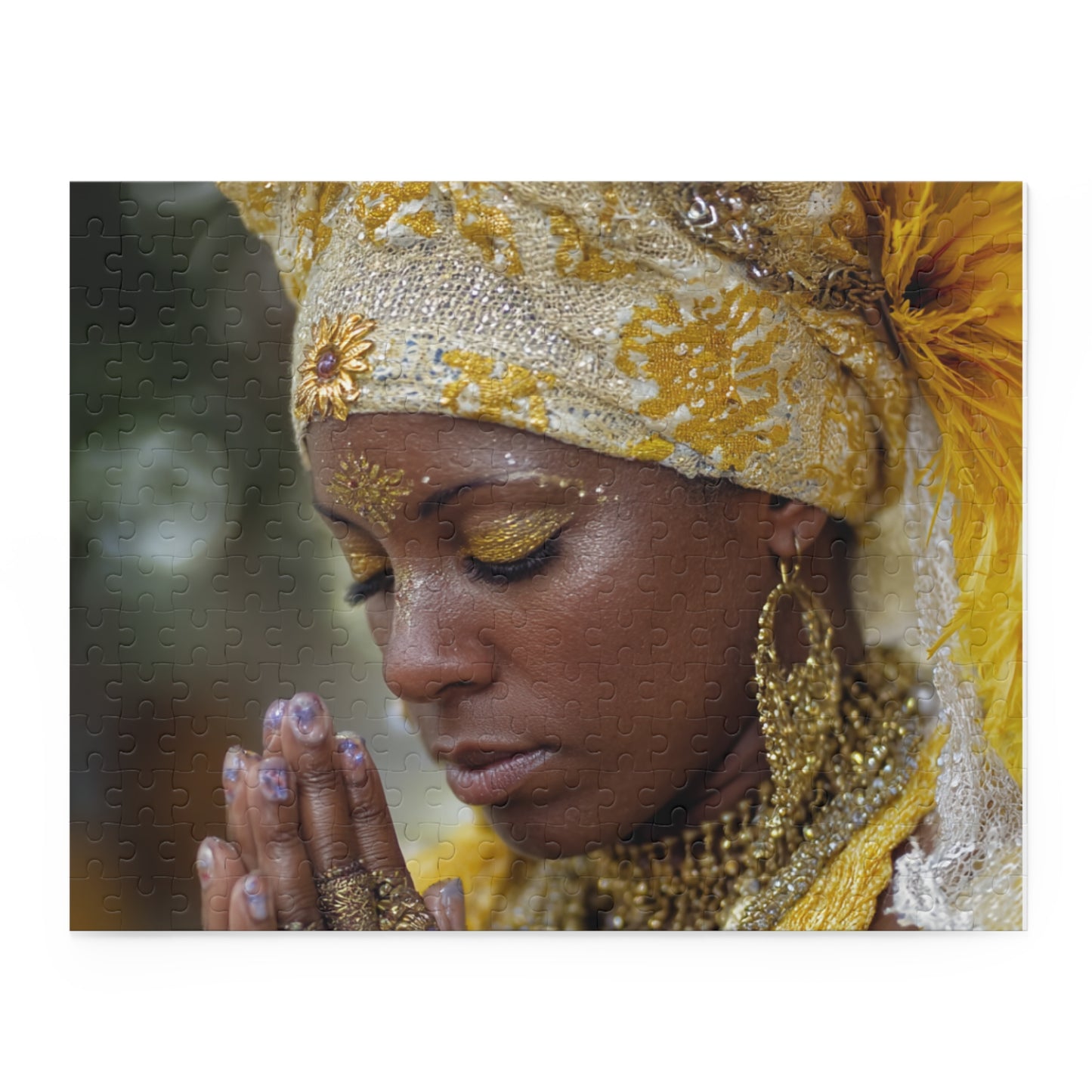 Oshun Mindful Meditation Puzzle - 120, 252, 500-Piece, Mindfulness Decor, Relaxation Gift, Spiritual Art, Unique Artwork