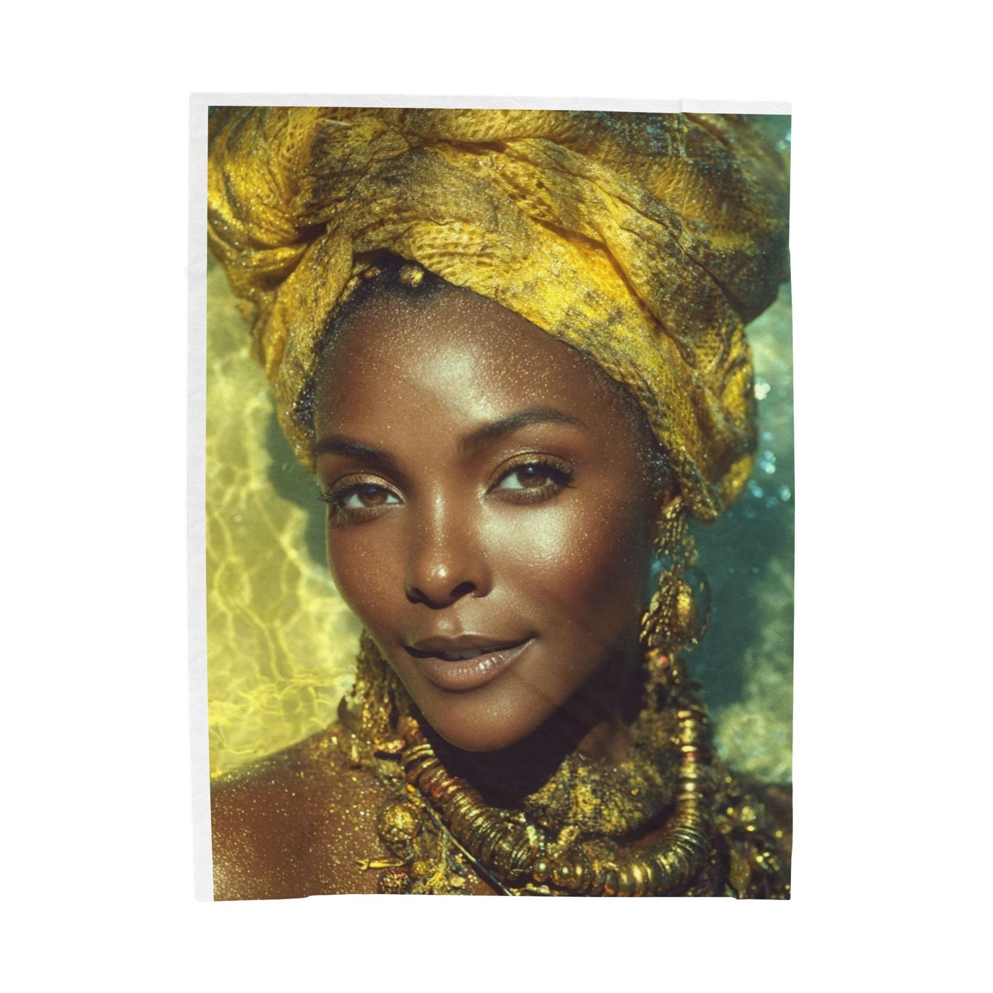 Goddess Oshun Velveteen Plush Blanket