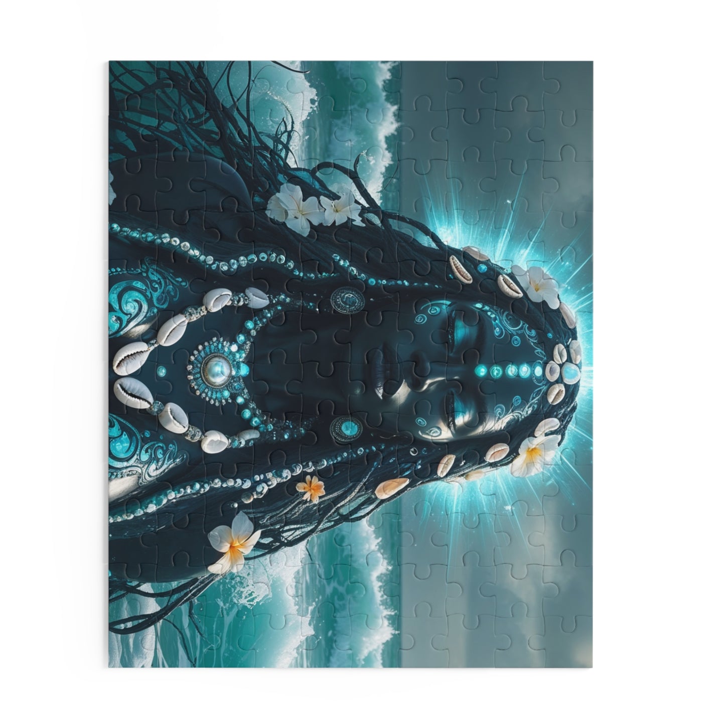 Ocean Goddess Jigsaw Puzzle — Sea Spirit Art Puzzle (120/252/500 pcs)