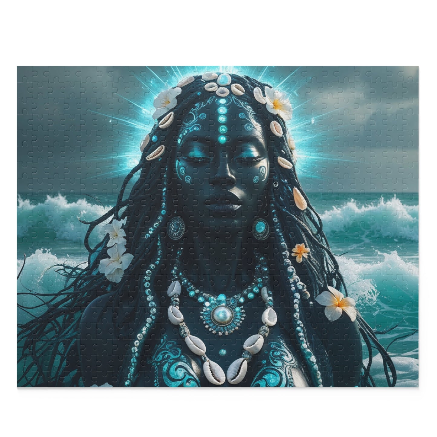 Ocean Goddess Jigsaw Puzzle — Sea Spirit Art Puzzle (120/252/500 pcs)