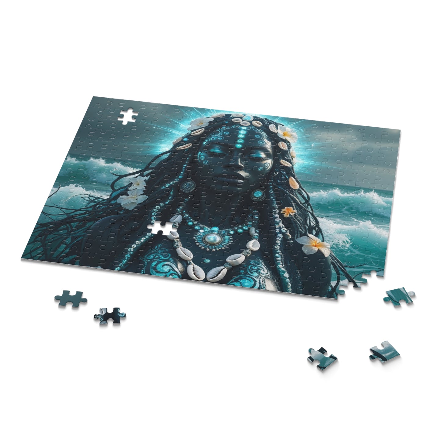 Ocean Goddess Jigsaw Puzzle — Sea Spirit Art Puzzle (120/252/500 pcs)