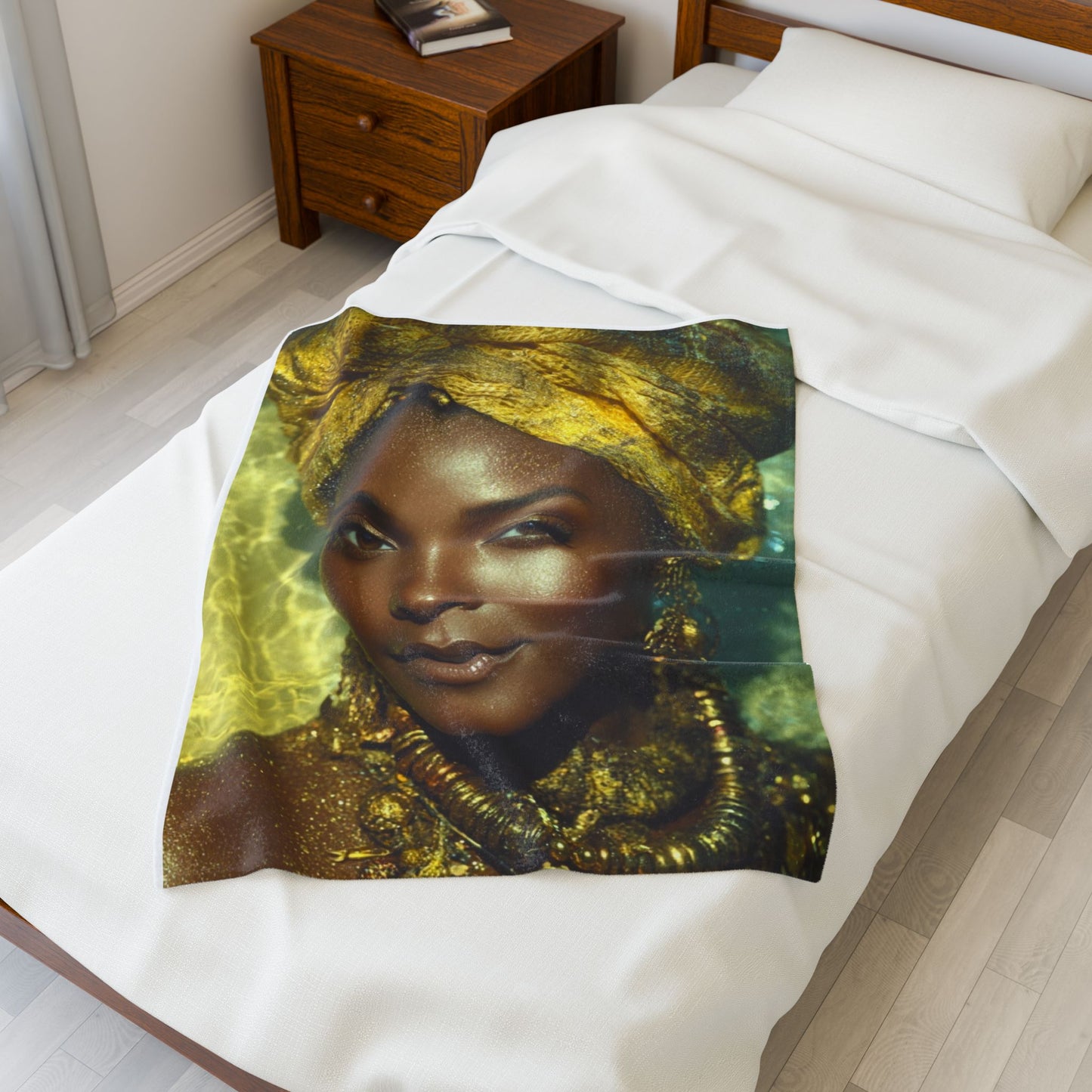 Goddess Oshun Velveteen Plush Blanket