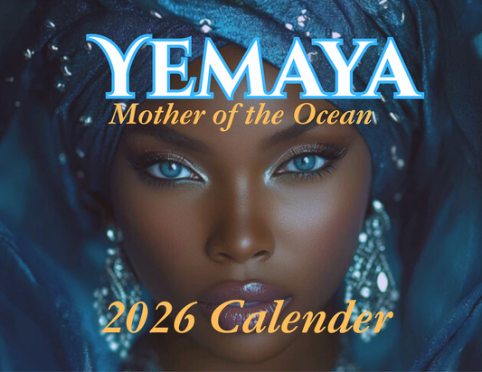 Yemaya Goddess of the Ocean Wall Calendar — 12-Month Spiritual Oceanic Art Calendar
